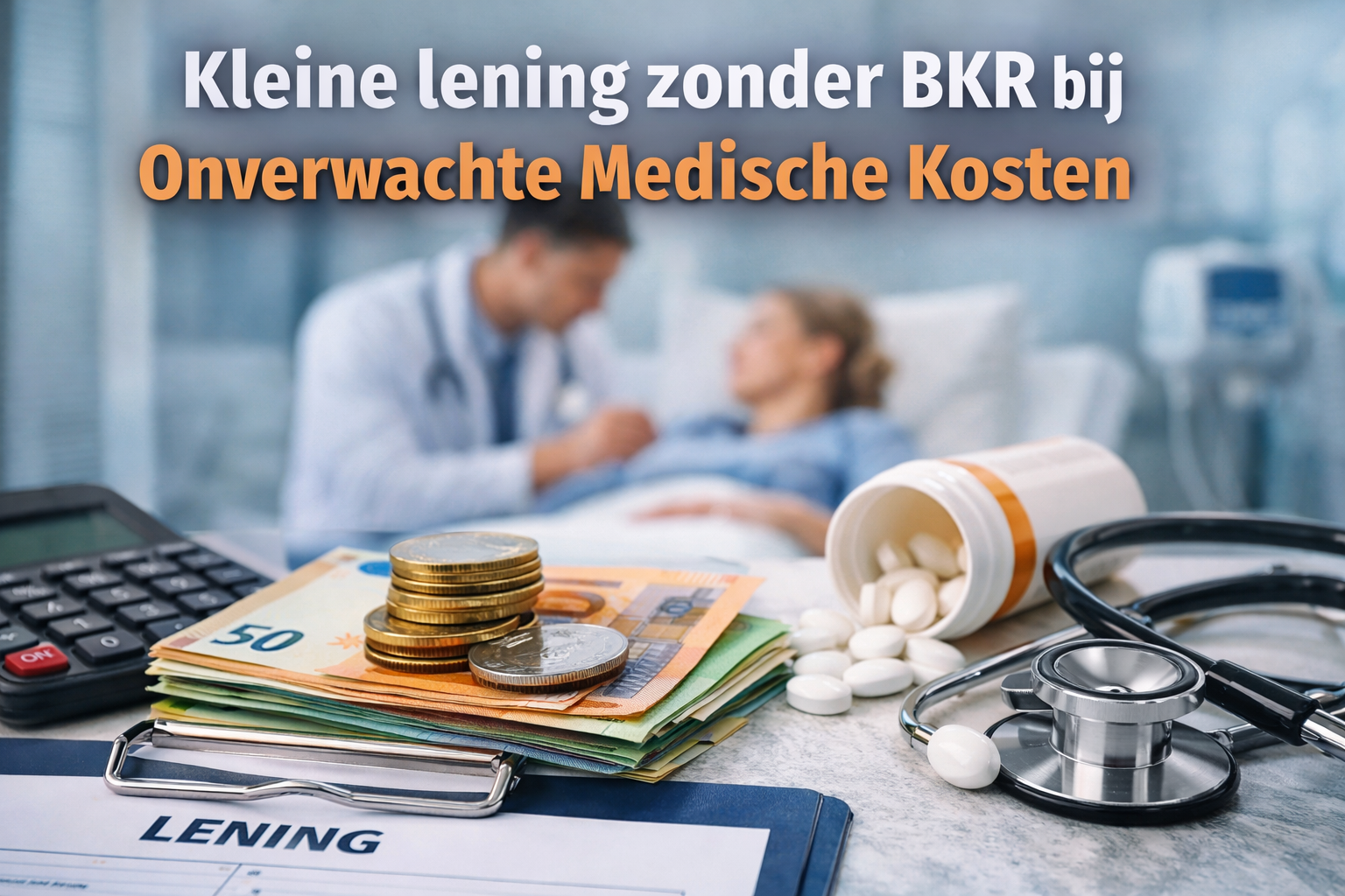 kleine lening zonder BKR bij noodsituatie voor onverwachte medische kosten