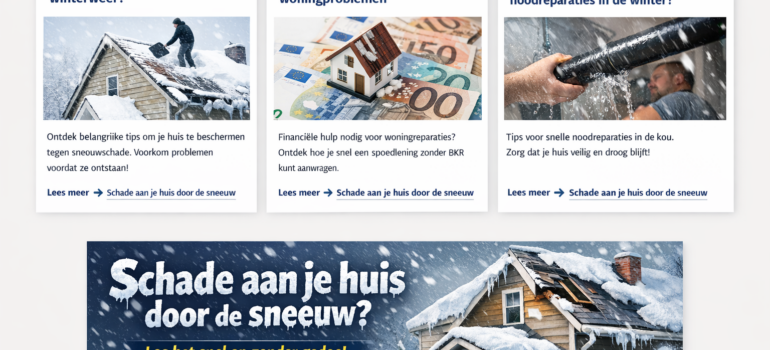 schade aan je huis door de sneeuw