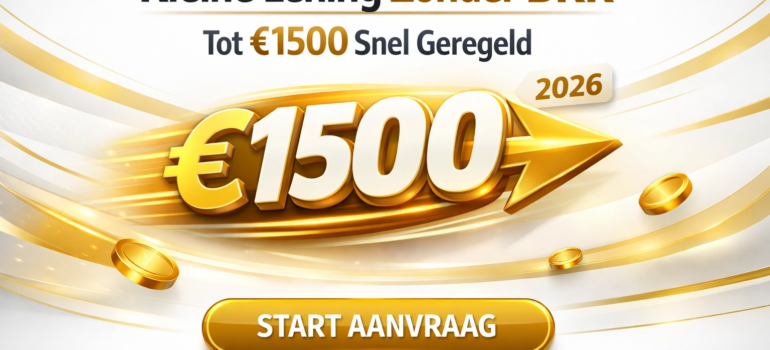 Kleine lening zonder bkr tot 1500 euro snel geregeld