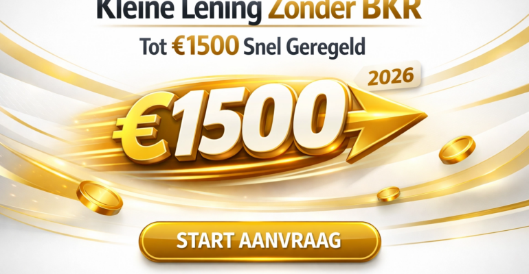 Kleine lening zonder bkr tot 1500 euro snel geregeld
